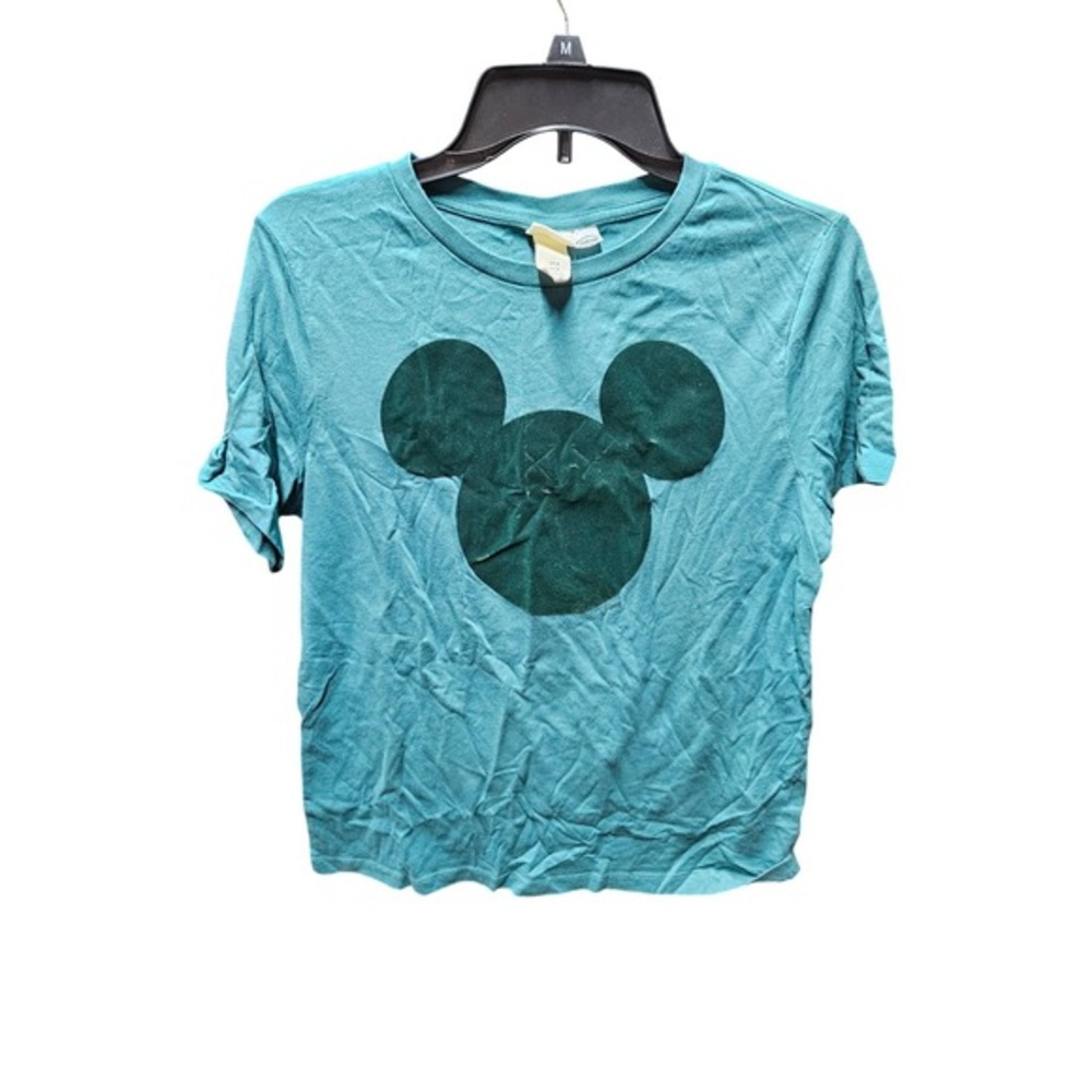 Disney H&M Mickey‎ Mouse Graphic T Shirt Tee Top Blue Green Medium